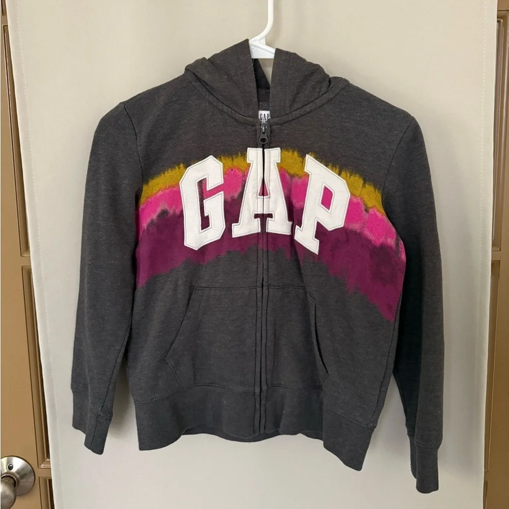 Gap Kids‎ Girls Large Grey Full Zip Up Hoodie Sweatshirt